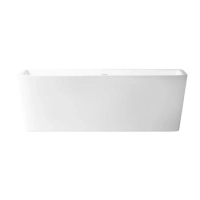Wanna wolnostojąca Balneo ROMA NO RIM 170 x 80 cm biała akrylowa z ramą ze stali nierdzewnej i 6 nóżkami stabilizującymi z przelewem i białym korkiem