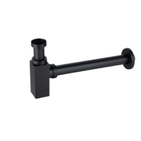 Syfon umywalkowy mosiężny Balneo czarny kwadratowy