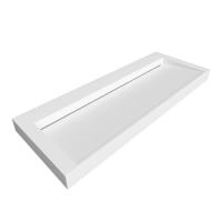 Umywalka VELORIA Solid Surface Coco White/Biała z odpływem liniowym 120 cm