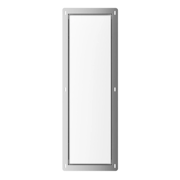 Schowek na szczotkę WC Balneo Wall Box Brush L White Glass prawy do wbudowania w ścianę ze stali nierdzewnej