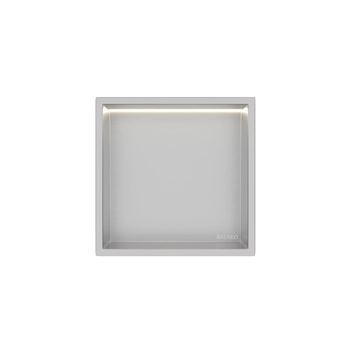 WALL-BOX ONE - INOX z LED - 30x30x10 cm
