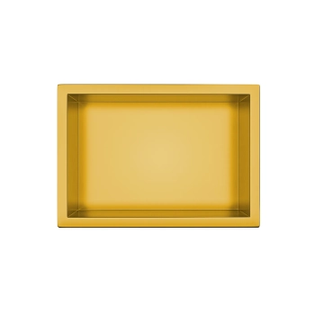 Półka wnękowa Balneo WALL-BOX ONE Gold 30x20x10 cm złota ze stali nierdzewnej z kołnierzem