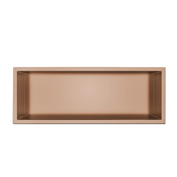 Półka wnękowa Balneo WALL-BOX ONE Copper 60x20x10 cm miedziana ze stali nierdzewnej z kołnierzem