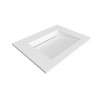 Umywalka ALVERIA Solid Surface Coco White/Biała z odpływem liniowym 60 cm