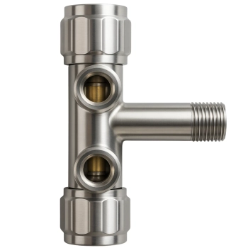 Zawór kątowy z głowicą ceramiczną model 3 Inox 1/2 x 1/2 x 1/2