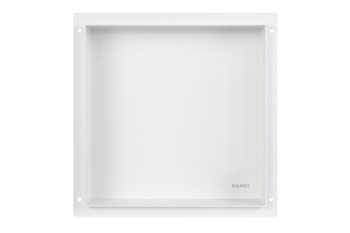 Półka wnękowa Balneo Wall Box No rim White 30 x 30 x 10 cm biała ze stali nierdzewnej bez kołnierza
