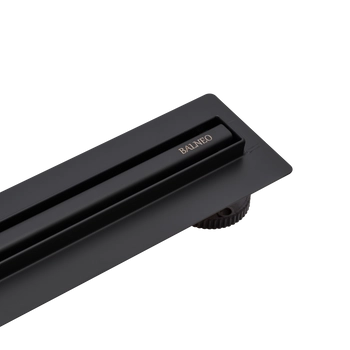 Odpływ liniowy podłogowy Balneo Slim & Low ProLine Black 90 cm czarny