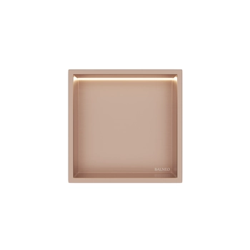 Półka wnękowa Balneo Wall Box LED Miedziana 30 x 30 x 10 cm