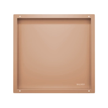 Półka wnękowa Balneo Wall Box No rim Copper 30 x 30 x 10 cm miedziana ze stali nierdzewnej bez kołnierza