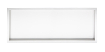 Półka wnękowa Balneo Wall Box One White 90 x 30 x 10 cm biała ze stali nierdzewnej z kołnierzem